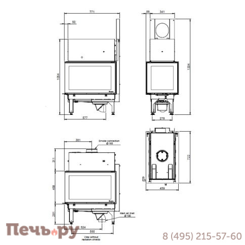 Каминная топка Nordpeis Топка N-29P фото 3