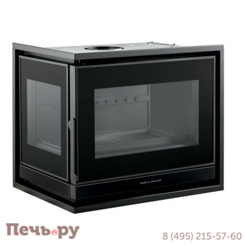 Каминная топка Richard Le Droff 800 FV T BI vision gauche, с турбиной фото