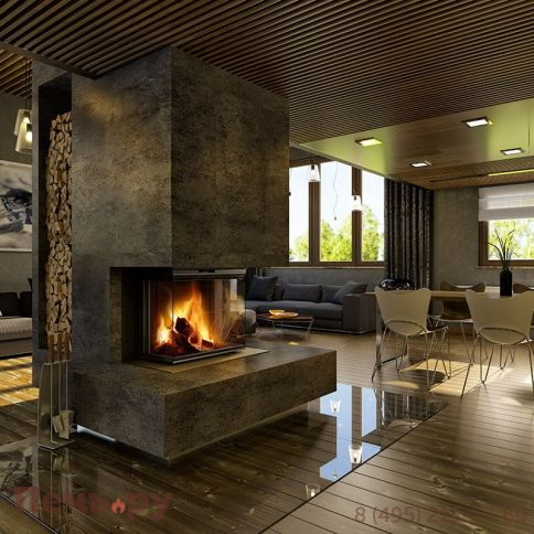 Каминная топка Romotop Impression C 2G L 80.61.34.21, черный шамот фото 3