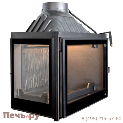 Каминная топка Seguin Europa 7 Black Line два стекла (стекло слева) фото