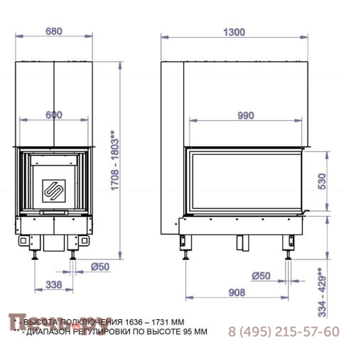 Каминная топка Stav 3VLF 1000 фото 6