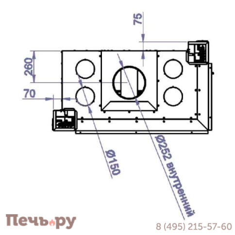 Каминная топка Stav  CFR 1000 (правый) фото 7