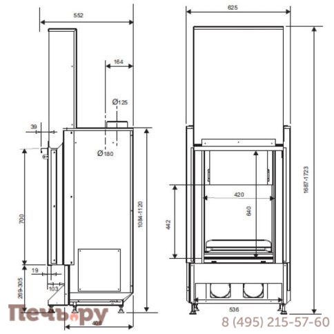 Каминная топка Supra FV-51 фото 3