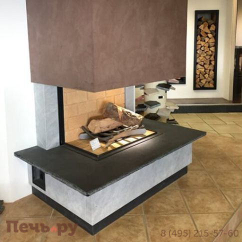 Каминная топка Totem 3 Faces 1000  Technika с опцией шиберной заслонки фото 4