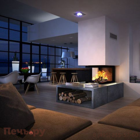 Каминная топка Totem 3 Faces 800 Technika с опцией шиберной заслонки фото 6