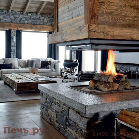 Каминная топка Totem Suspendu 4 Faces 700 Technika (подвесная; c основанием) фото 4