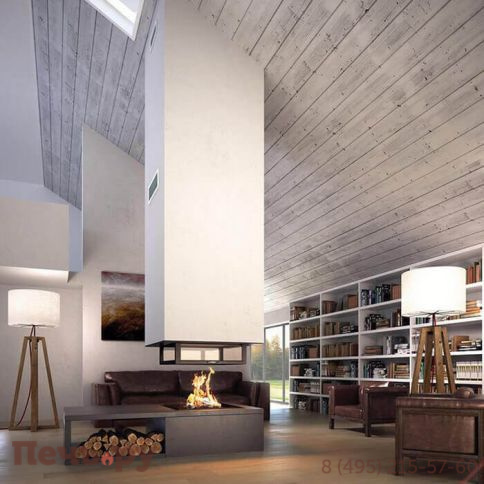 Каминная топка Totem Suspendu 4 Faces 800 (подвесная; c основанием) фото 7