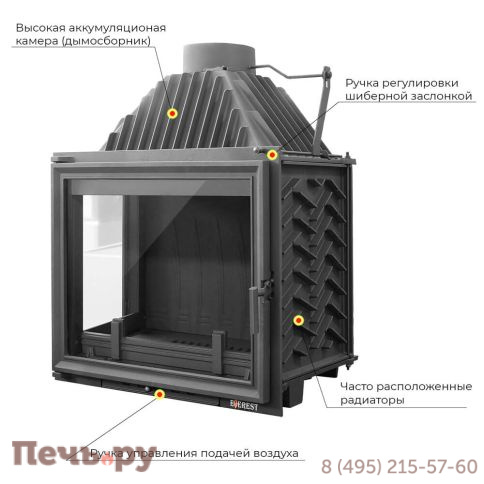 Каминная топка Везувий Everest A16 L фото 4