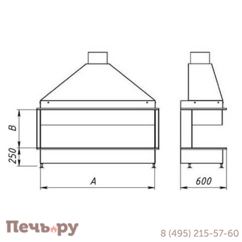 Каминная топка Virtu Style Space VK 12050 фото 5