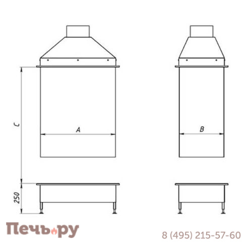 Каминная топка Virtu Style Space VO-C 10015060 фото 5