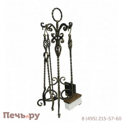 Каминный набор Везувий кованый N110Ч фото