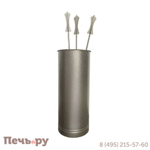 Каминный набор Вулкан VKN011-ASL, античное серебро фото