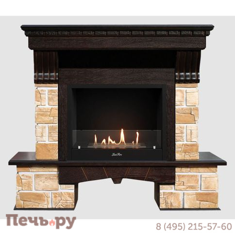 Каминный портал Lux Fire МДФ Гранд Рэд 1210 с биокамином Фаер Бокс 1-25.5 фото