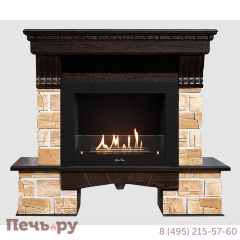 Каминный портал Lux Fire МДФ Гранд Рэд 1210 с биокамином Фаер Бокс 2-25.5 фото
