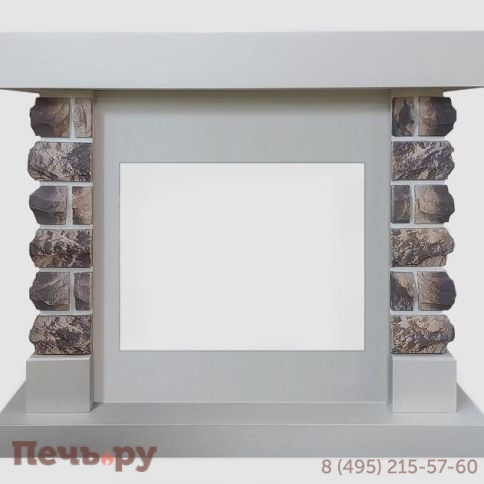 Каминный портал Lux Fire МДФ Крок 1060 с биокамином Фаер Бокс 2-25.5 (белый) фото 2