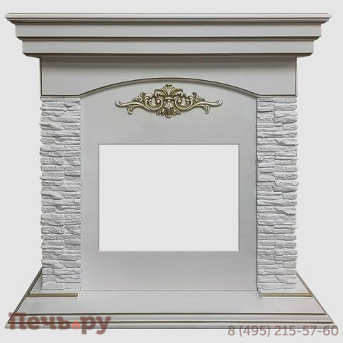 Каминный портал Lux Fire МДФ Лондон 1060 с биокамином Фаер Бокс 1-25.5 (белый) фото 2