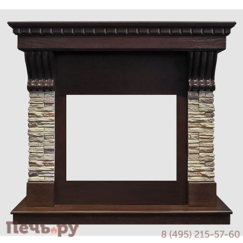 Каминный портал Lux Fire МДФ Марсель 1200 с биокамином Фаер Бокс 1-30 (венге) фото 2