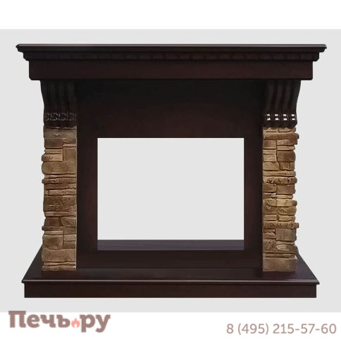 Каминный портал Lux Fire МДФ Монреаль 1200 с биокамином Фаер Бокс 1-30 (венге) фото 2