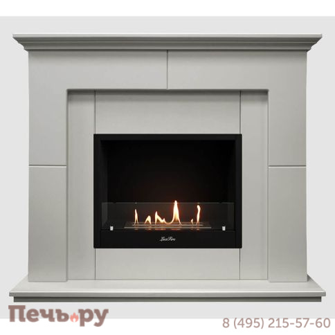 Каминный портал  Lux Fire  МДФ Пьер 1100 с биокамином Фаер Бокс 1-25.5 фото