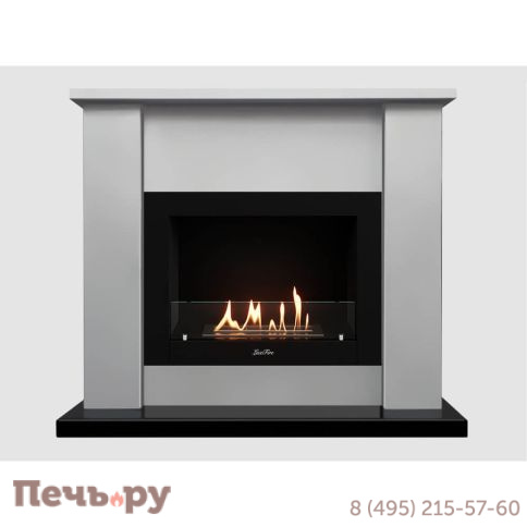 Каминный портал Lux Fire МДФ  Рондо 1000 с биокамином Фаер Бокс 2-25.5 фото