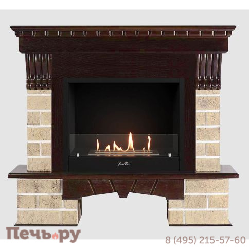 Каминный портал Lux Fire МДФ WS 1210 с биокамином Фаер Бокс 1-25.5 фото