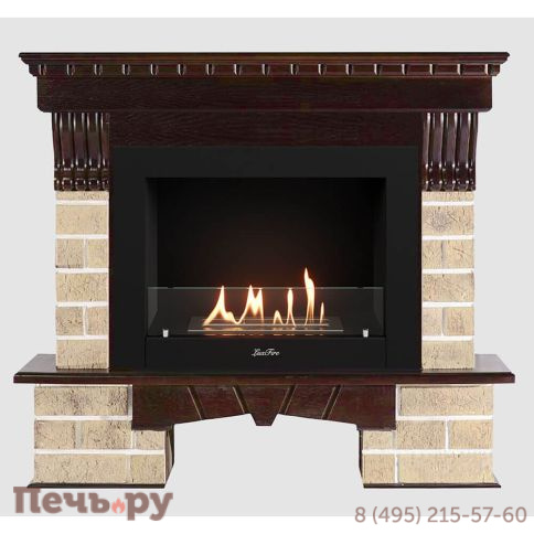Каминный портал Lux Fire МДФ WS 1210 с биокамином Фаер Бокс 2-25.5 фото