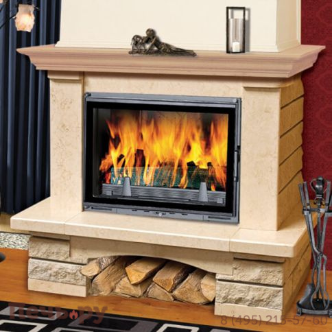 Каминный портал Promet Валентайм (Crema Nova полировка и обкол) фото