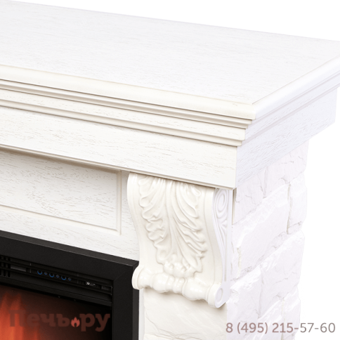 Каминокомплект Electrolux Firelight  Forte камень белый с  Sphere Plus EFP/P-2720RLS фото 5