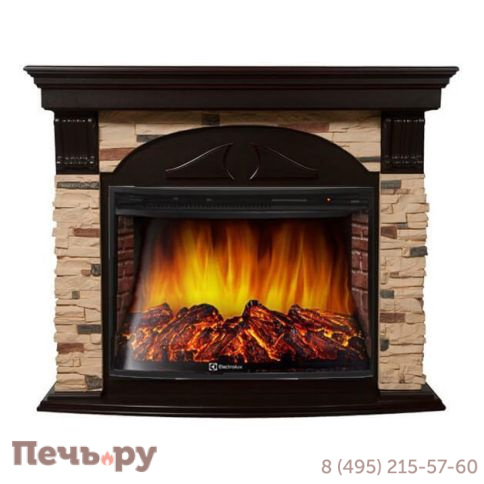 Каминокомплект Electrolux Firelight  Torre камень сланец натуральный с  Sphere Plus EFP/P-2720RLS фото 2
