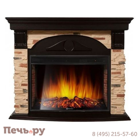 Каминокомплект Electrolux Firelight  Torre камень сланец натуральный с  Sphere Plus EFP/P-2720RLS фото