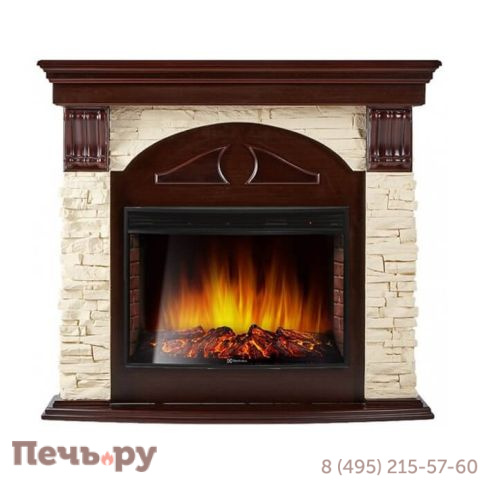 Каминокомплект Electrolux Firelight  Torre камень слоновая кость с  Sphere Plus EFP/P-2720RLS фото