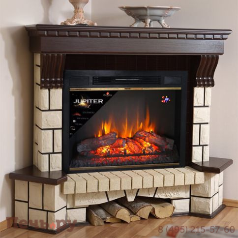 Каминокомплект InterFlame Exter / Экстер угловой с очагом Panoramic 28 led FX фото 9