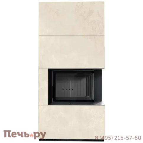 Каминокомплект Kratki Pro Floki в облицовке Fokos Sale, угловое стекло справа фото 5