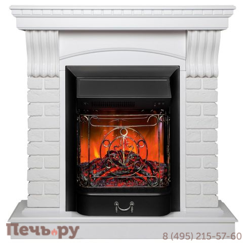 Каминокомплект RealFlame Jazz STD WT с очагом Majestic Lux Black (MU24) RC с пультом фото