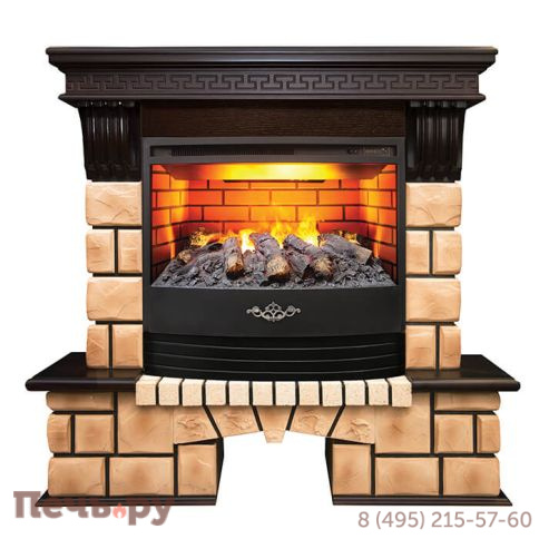 Каминокомплект RealFlame Stone Brick с 3D Firestar 25,5 фото