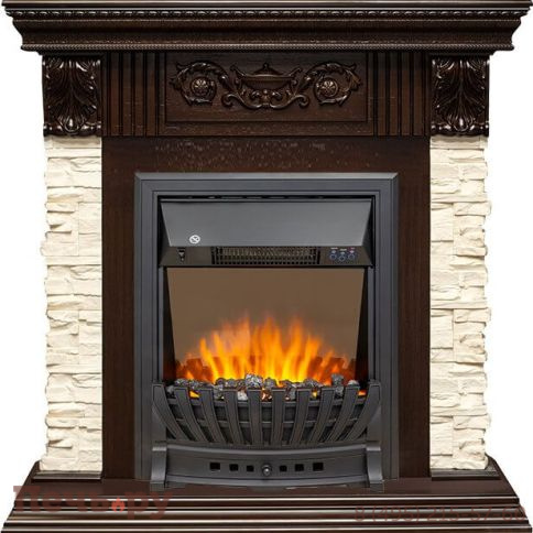 Каминокомплект Royal Flame Luxemburg (каменный) сланец с очагом Aspen Black фото 3