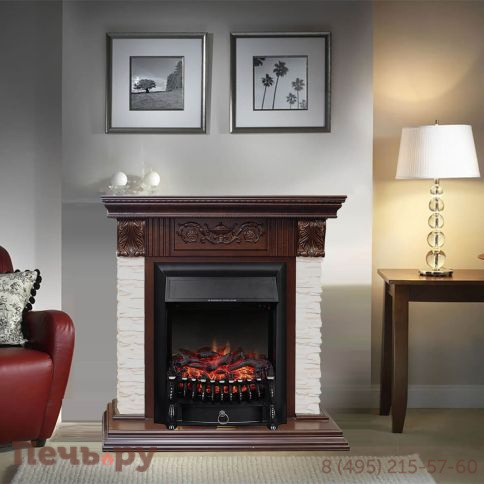 Каминокомплект Royal Flame Luxemburg (каменный) сланец с очагом Aspen Black фото