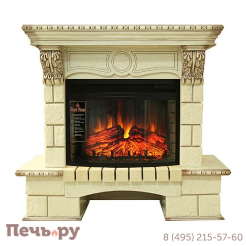 Каминокомплект Royal Flame Pierre Luxe шампань угловой с очагом Dioramic 25 LED FX фото