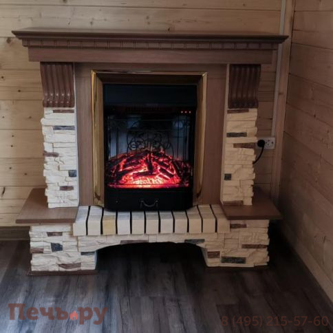 Каминокомплект Royal Flame Pierre Luxe сланец с очагом Majestic FX/ Fobos FX фото 10