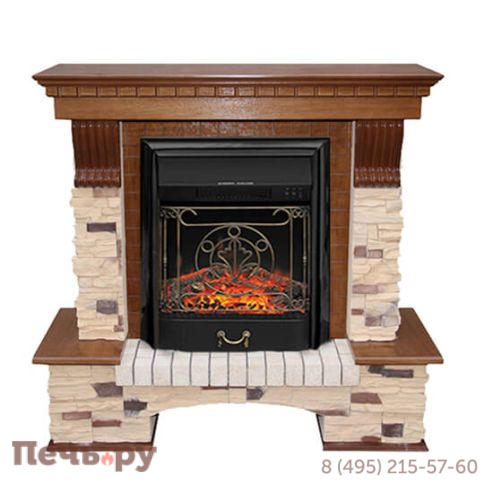 Каминокомплект Royal Flame Pierre Luxe сланец с очагом Majestic FX/ Fobos FX фото 3