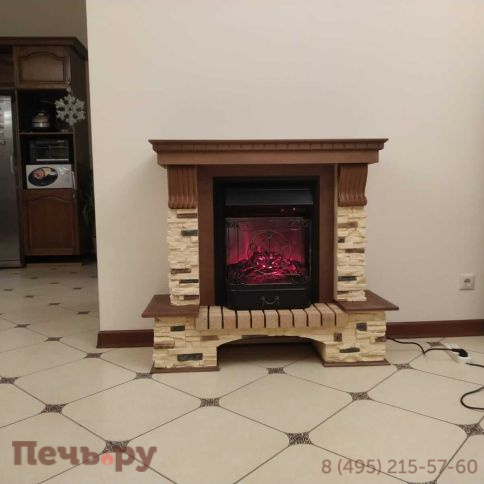 Каминокомплект Royal Flame Pierre Luxe сланец с очагом Majestic FX/ Fobos FX фото 9