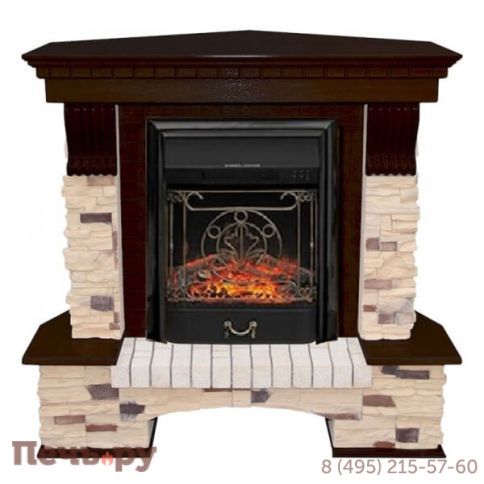 Каминокомплект Royal Flame Pierre Luxe угл. сланец с очагом Majestic FX/ Fobos FX фото 2