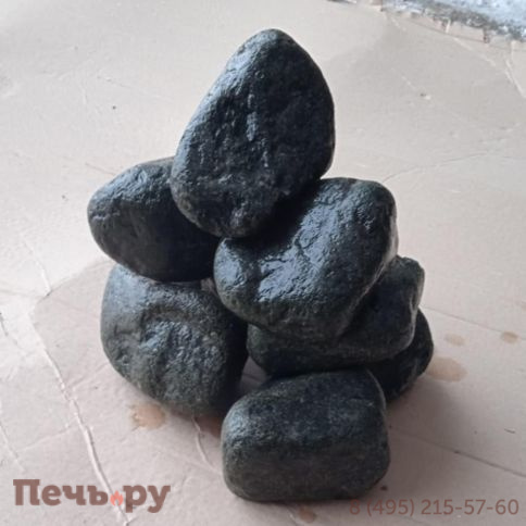 Камни для бани Bas Дунит обвалованный (коробка 20кг) фото