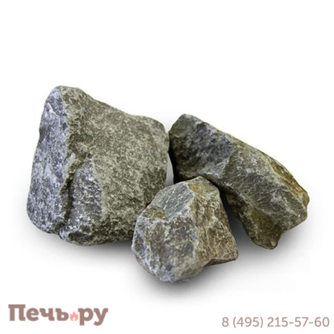 Камни для бани Порфирит 20 кг. обвалованный фото