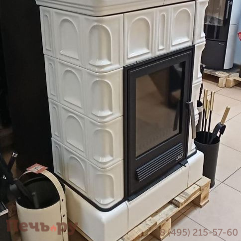 Керамическая печь ABX Britania LPI кафельный цоколь, топка чугунная фото 4