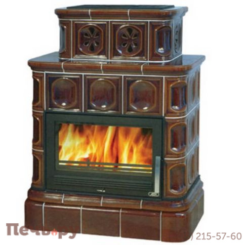 Керамическая печь ABX Karelie, с кафельным цоколем, с теплообменником фото 3