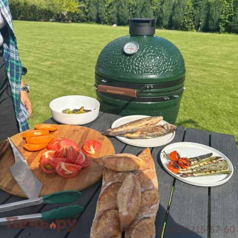 Керамический гриль Green Kamado S фото 5