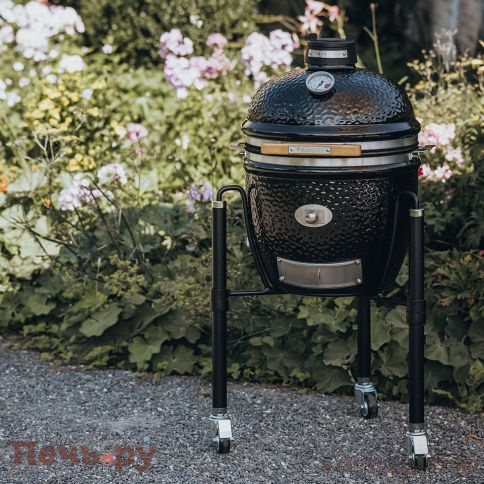 Керамический гриль Monolith Junior Pro Series 2.0 Black на ножках фото 3