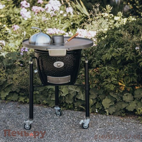 Керамический гриль Monolith Junior Pro Series 2.0 Black на ножках фото 4