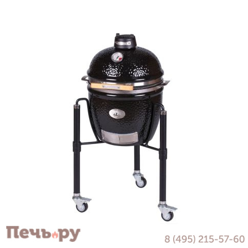 Керамический гриль Monolith Junior Pro Series 2.0 Black на ножках фото 5